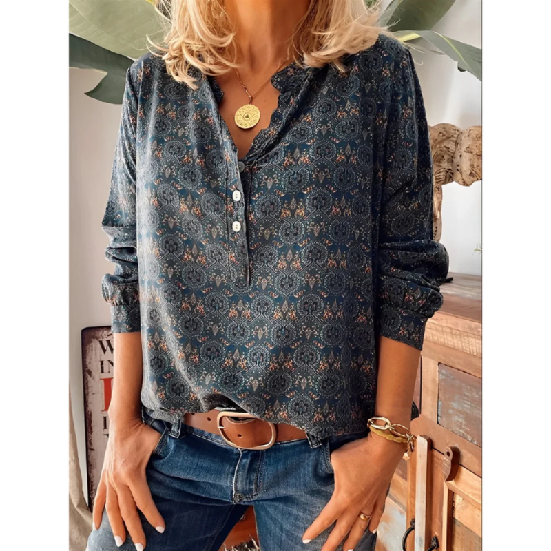 Women’s Blouse | Casual Clothing | Vintage Button Top