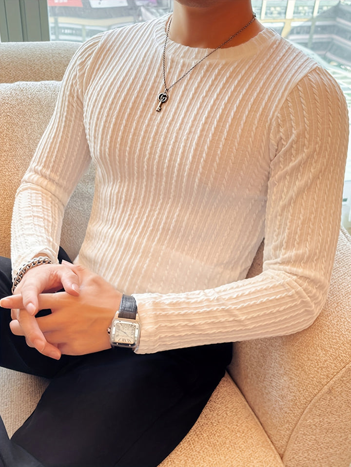 Men’s T-shirt | Slim Fit & Stretch | Long Sleeves | For Autumn & Winter