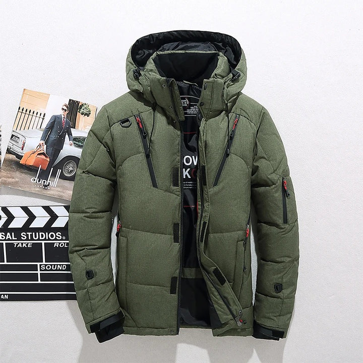 Mens Winter Jackets | Ski Jacket with Hood | Outdoor Warm Jacket