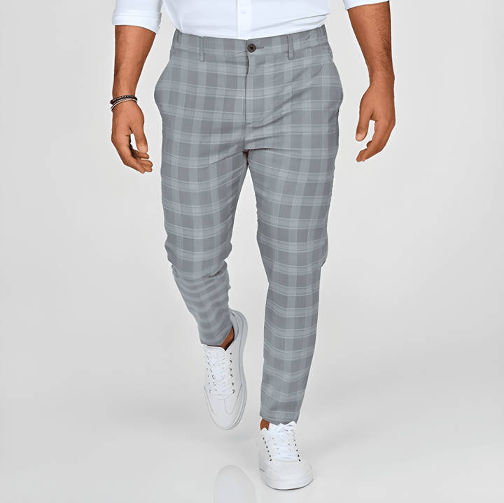 Men’s Checkered Trousers | Vintage Streetwear | Slim Fit & Mid Waist | Cotton & Polyester