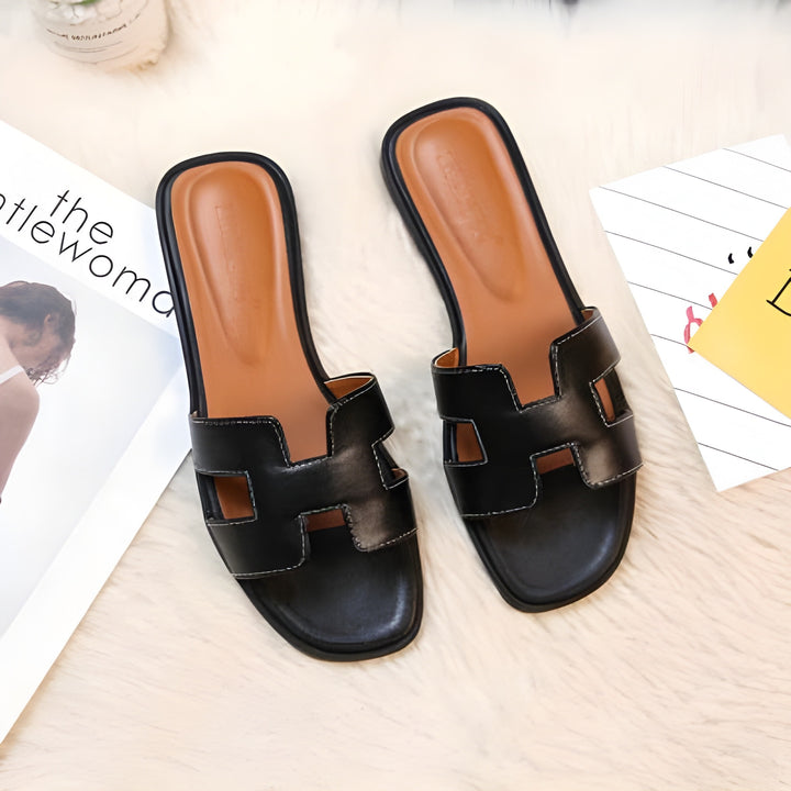 Women's Flat Sandals | H-Strap Design | Casual & Stylish | Summer Outdoor Slippers