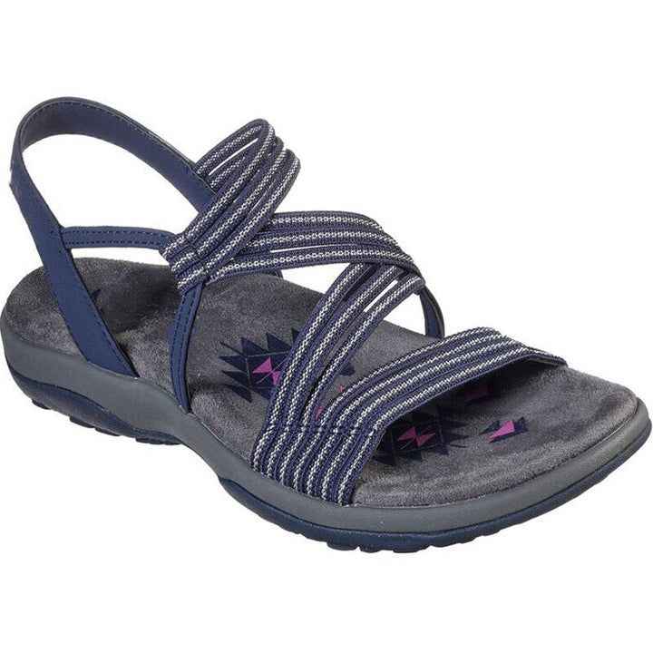 Women's Summer Sandals | Soft Sole & Elastic Fabric | Flat Wedge Beach Sandals | Casual & Comfortable