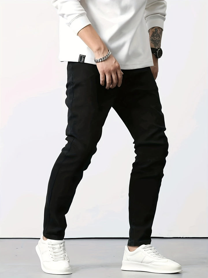 Men's Jeans | Sturdy Denim & Slim Fit | Cotton Blend with Pockets | Casual Outdoor Trousers