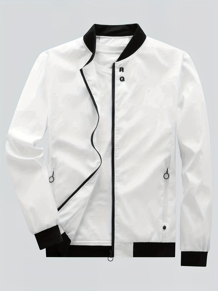 Men's Jacket | Classic Design with Stand-Up Collar | Lightweight & Washable