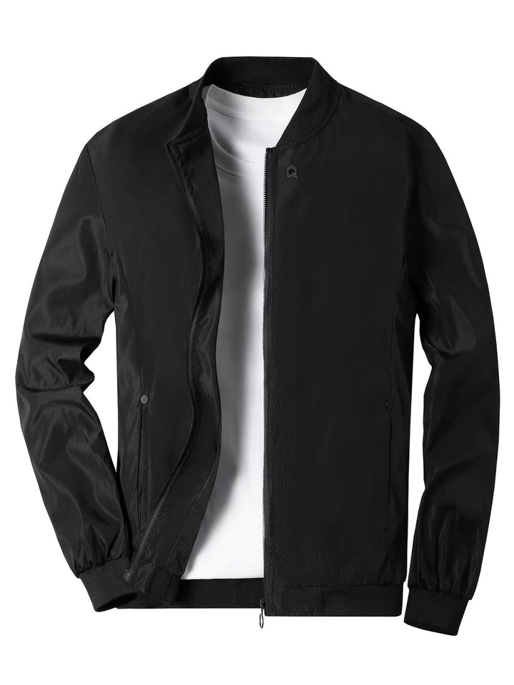 Men's Jacket | Classic Design with Stand-Up Collar | Lightweight & Washable