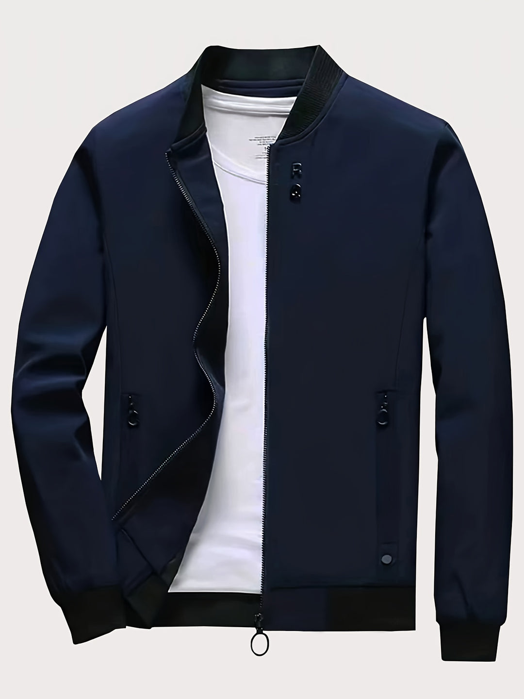 Men's Jacket | Classic Design with Stand-Up Collar | Lightweight & Washable