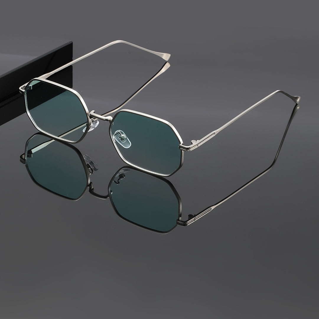 Men's Retro Glasses | Polygonal Design | Stainless Steel & PC Lens | Vintage Style