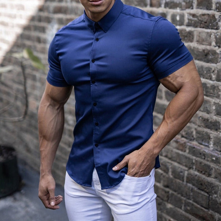 Men's Shirt | Slim Fit | Short Sleeve | Casual & Business | Summer Style