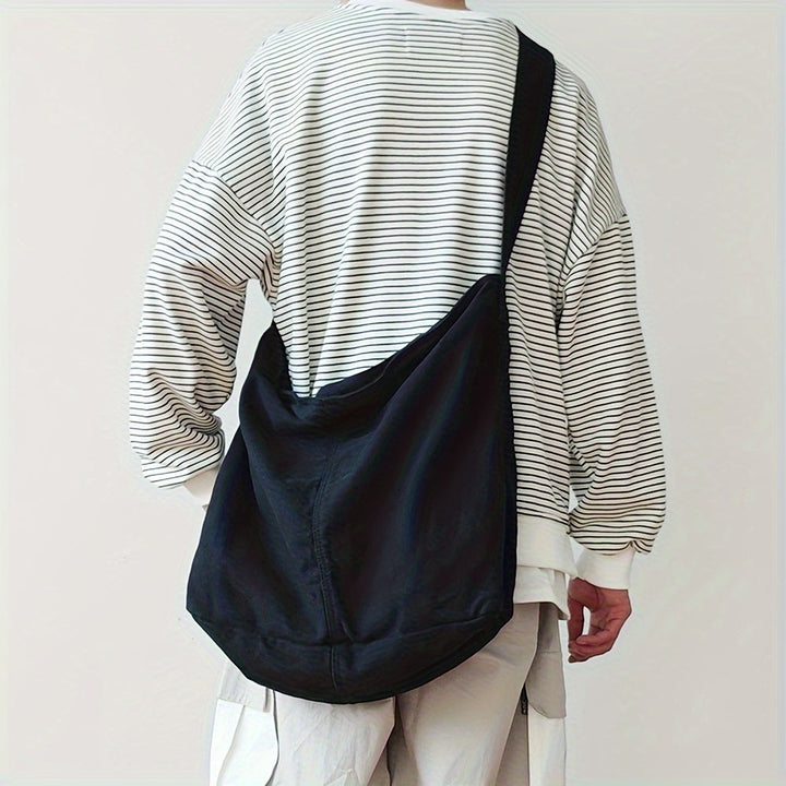 Men's Shoulder Bag | Canvas Crossbody | Adjustable Wide Strap | Minimalist & Durable