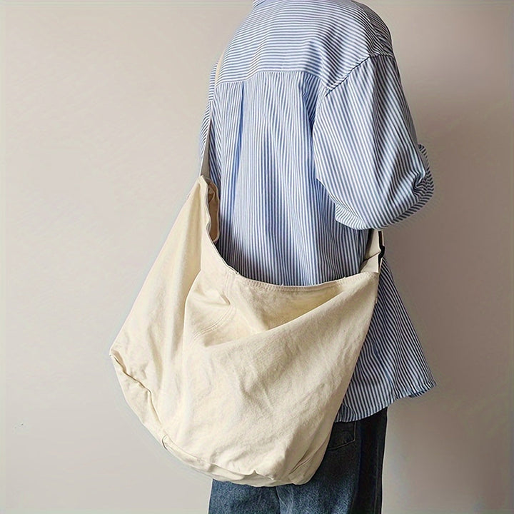 Men's Shoulder Bag | Canvas Crossbody | Adjustable Wide Strap | Minimalist & Durable