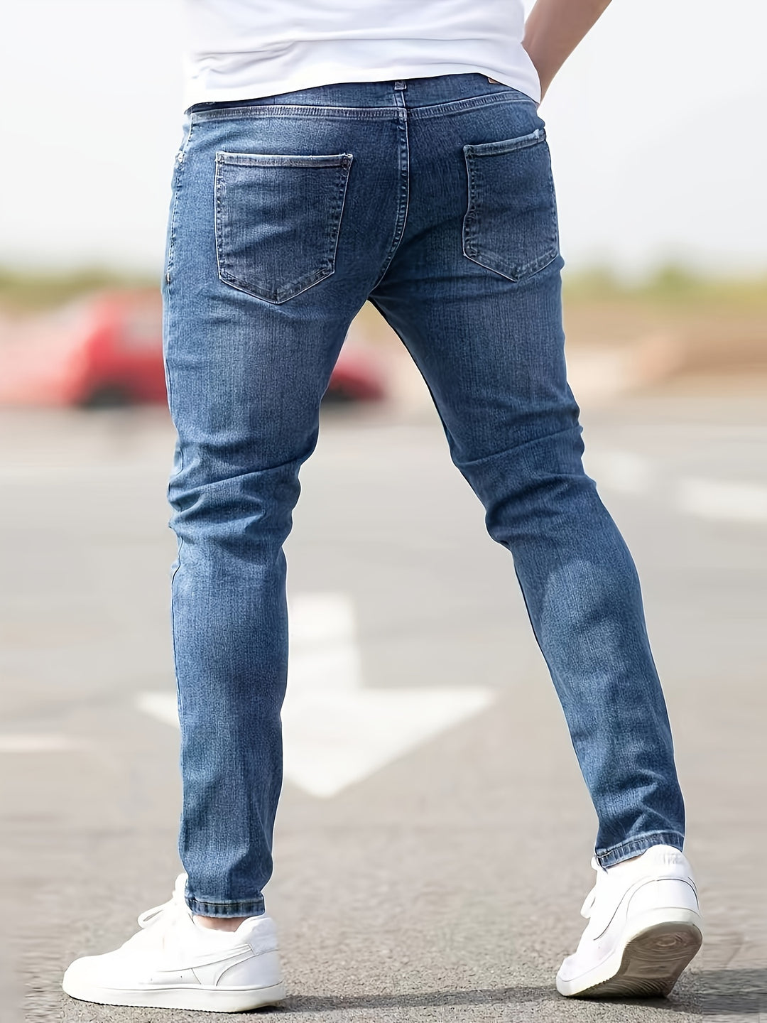 Men's Skinny Jeans | Medium Stretch Denim | Chic Street Style