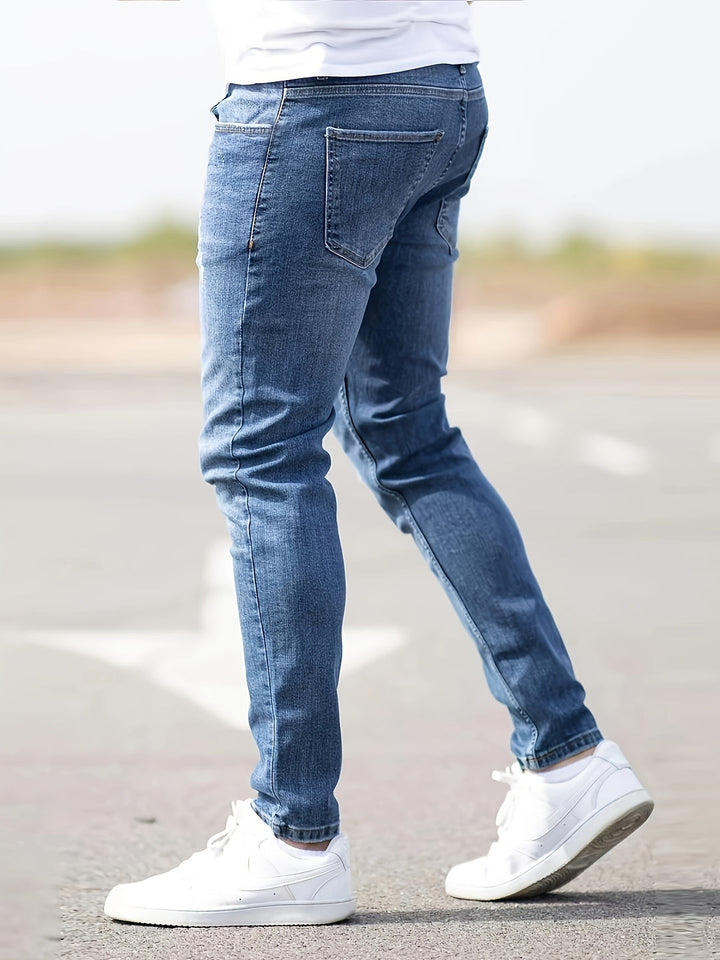 Men's Skinny Jeans | Medium Stretch Denim | Chic Street Style