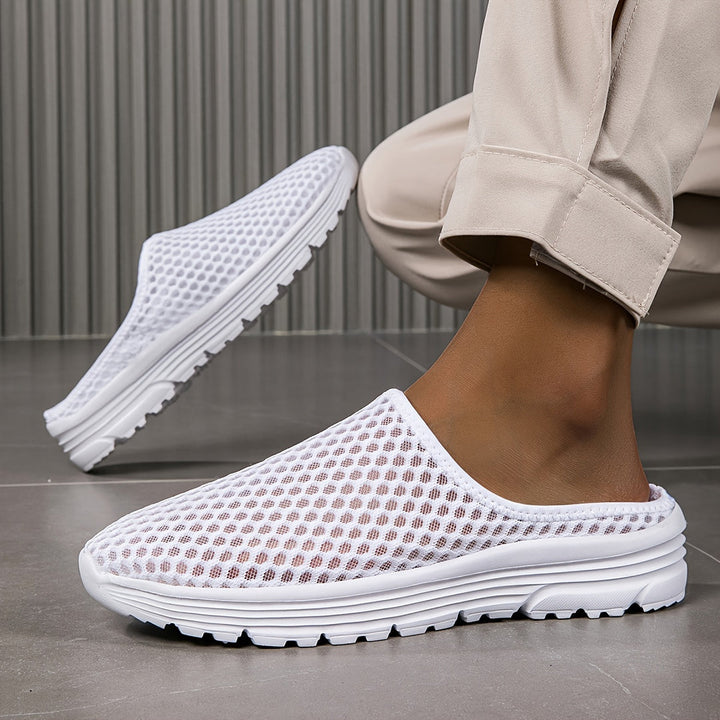 Men's Slippers | Slip-On with Hollow Design | Breathable Mesh | Lightweight & Durable