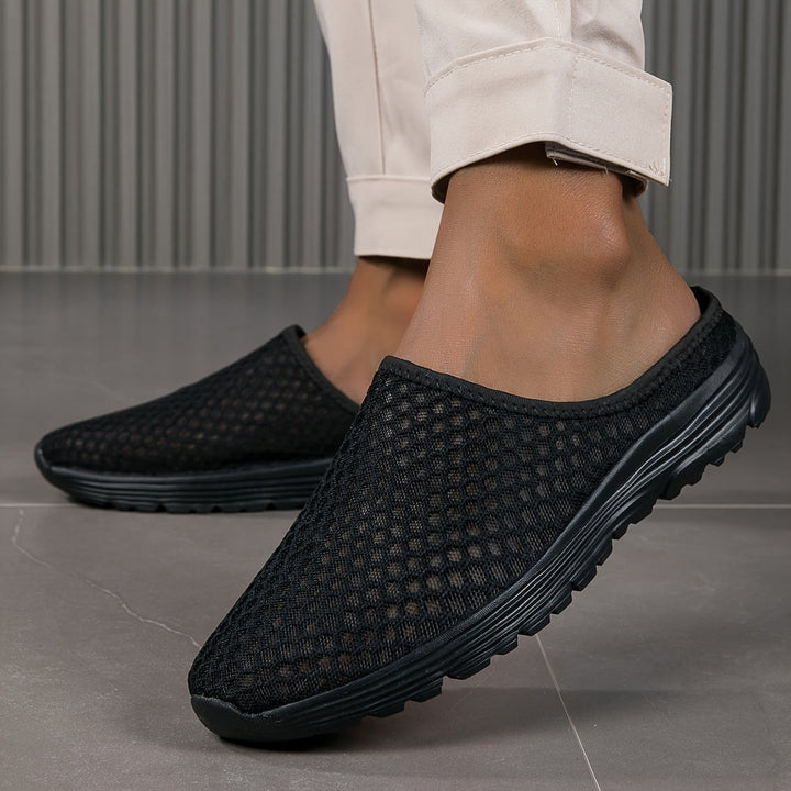 Men's Slippers | Slip-On with Hollow Design | Breathable Mesh | Lightweight & Durable