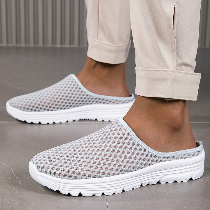Men's Slippers | Slip-On with Hollow Design | Breathable Mesh | Lightweight & Durable