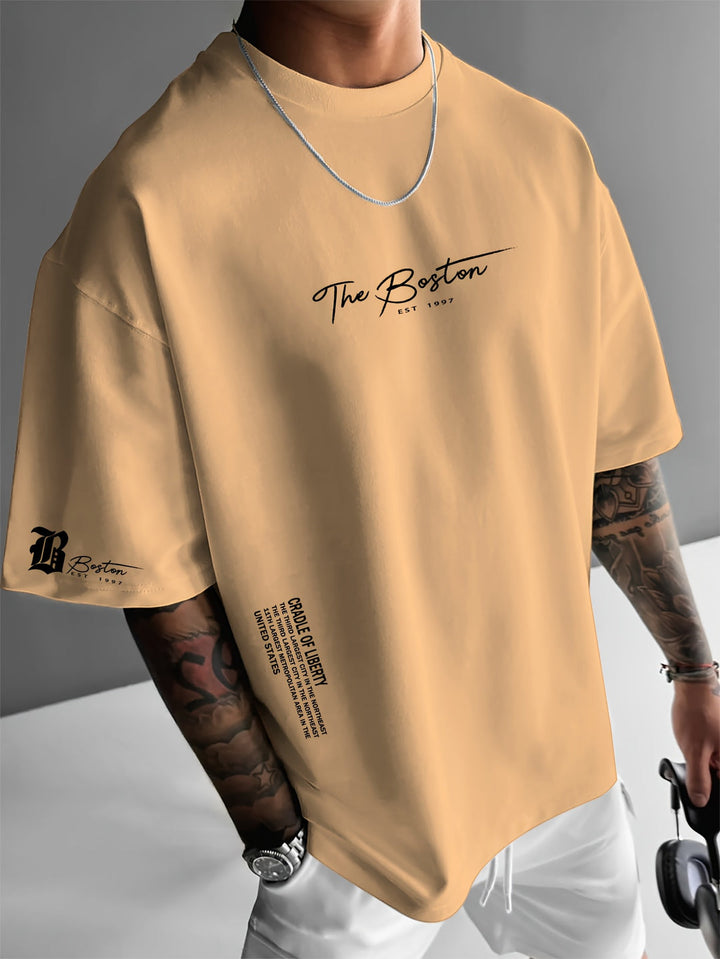 Men's T-Shirt | Trendy Slogan Print | Loose Fit | Summer