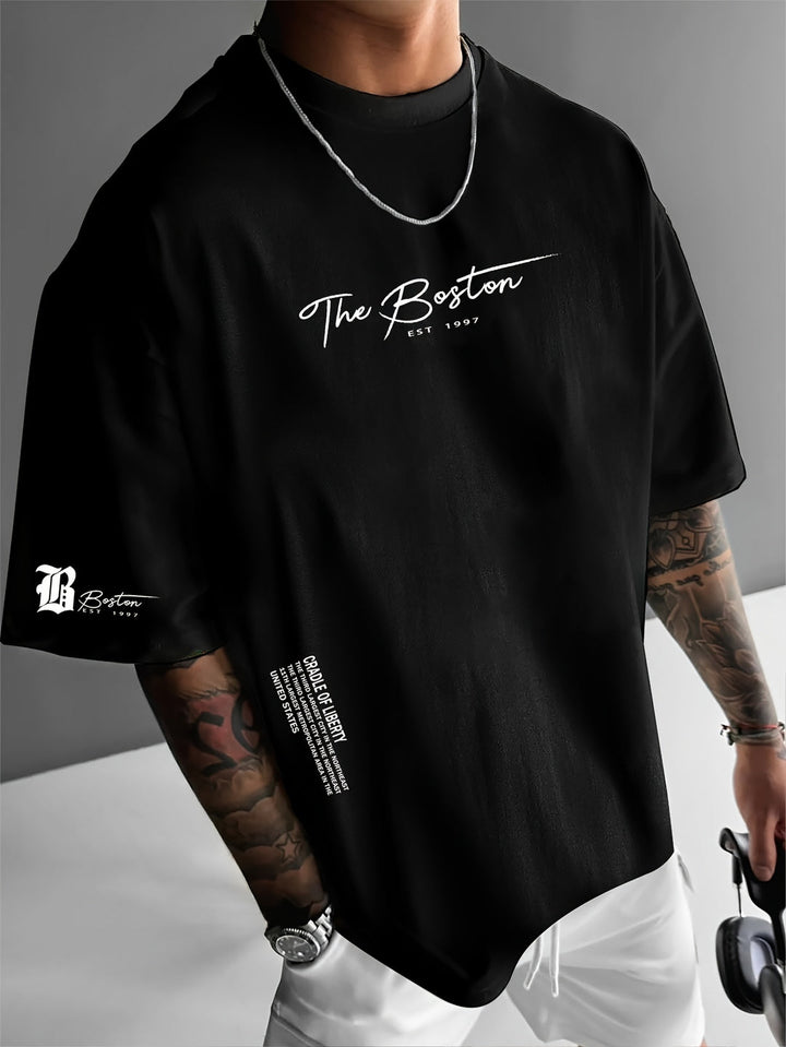 Men's T-Shirt | Trendy Slogan Print | Loose Fit | Summer