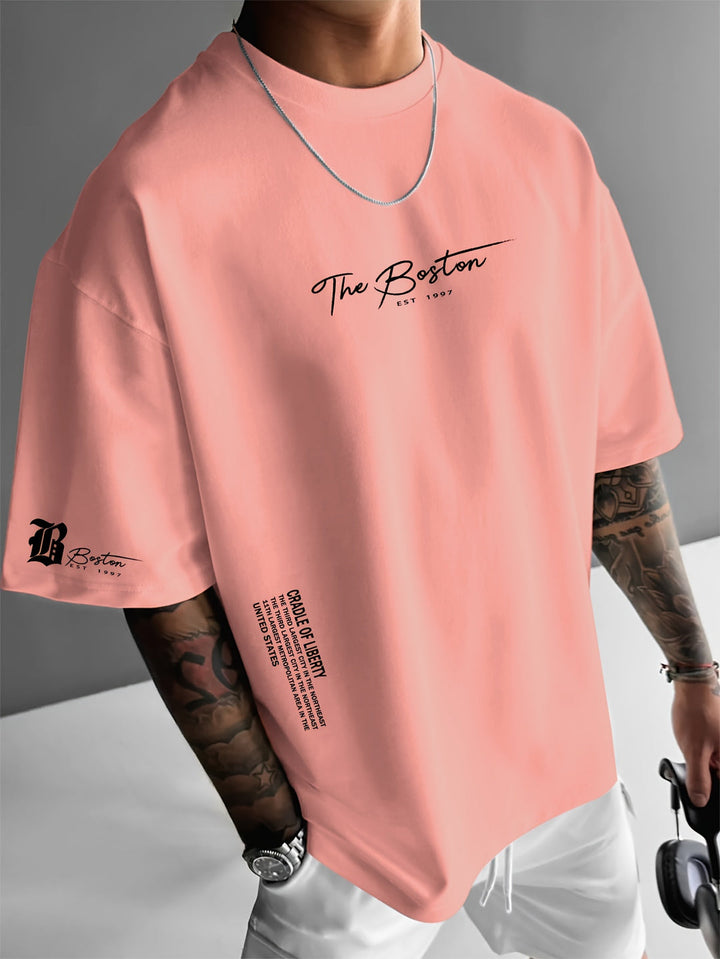 Men's T-Shirt | Trendy Slogan Print | Loose Fit | Summer