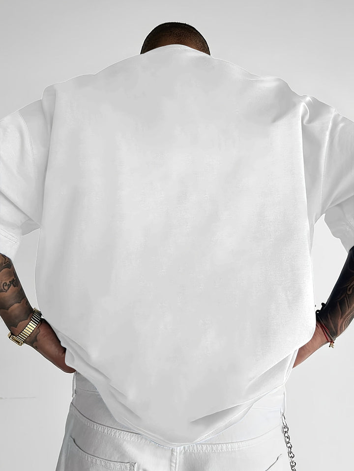 Men's T-Shirt | Trendy Slogan Print | Loose Fit | Summer