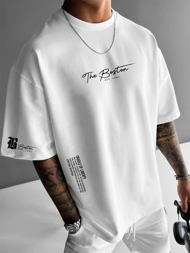 Men's T-Shirt | Trendy Slogan Print | Loose Fit | Summer