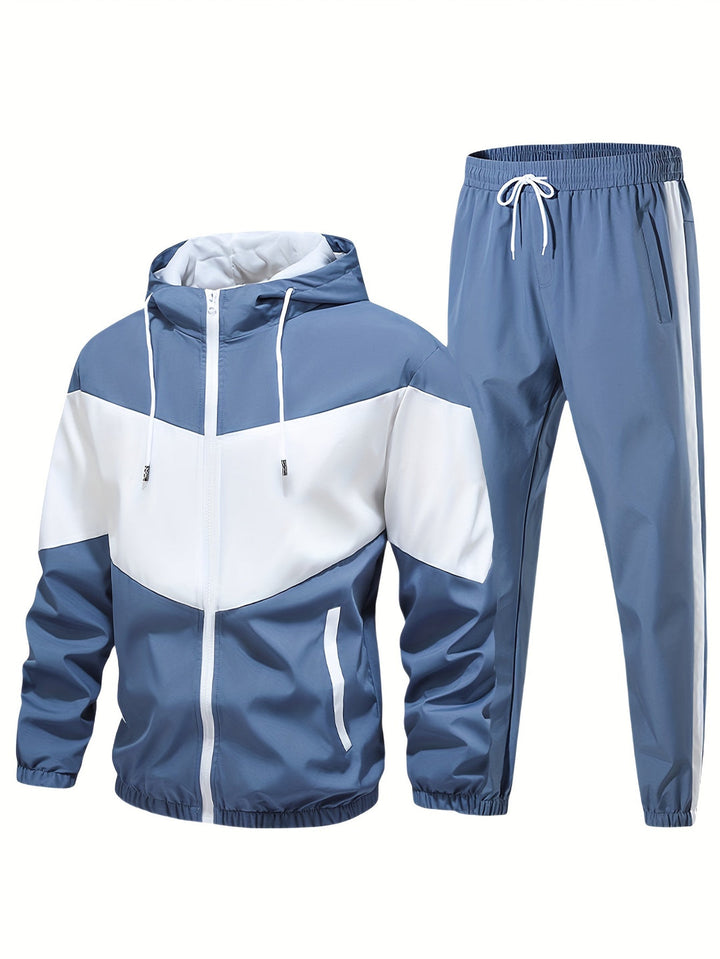 Men's Tracksuit | Two-Piece Set | Sporty & Casual | Hooded Jacket & Trousers