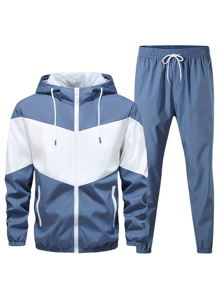 Men's Tracksuit | Two-Piece Set | Sporty & Casual | Hooded Jacket & Trousers