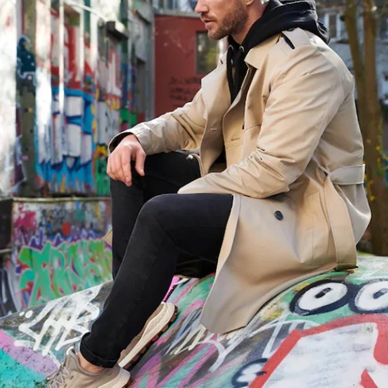 Men's Trench Coat | Classic & Refined | With Lapel Collar & Belt | For Every Occasion