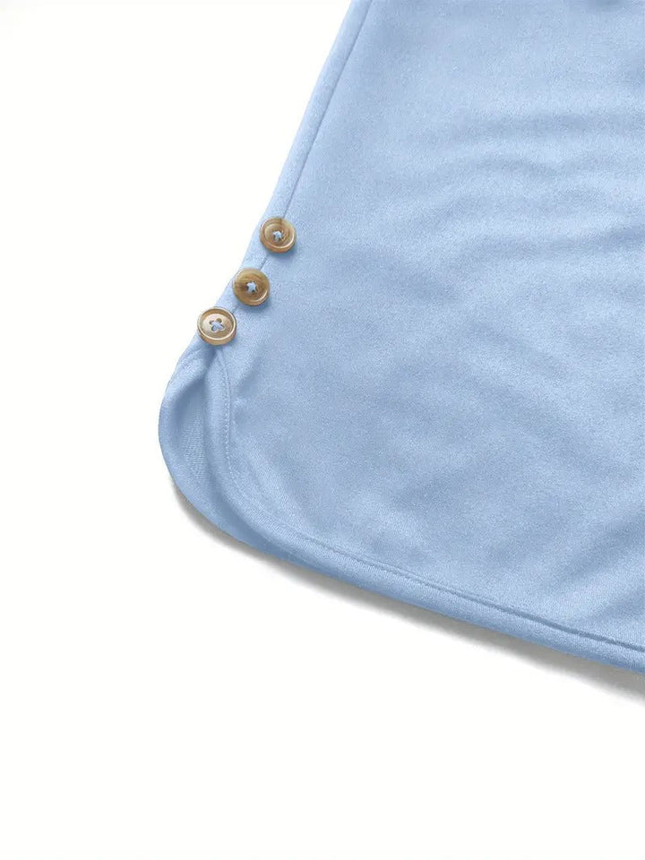 Women's 3-Piece Trousers Set | Cropped Summer Trousers with Side Closure | Casual & Light Style