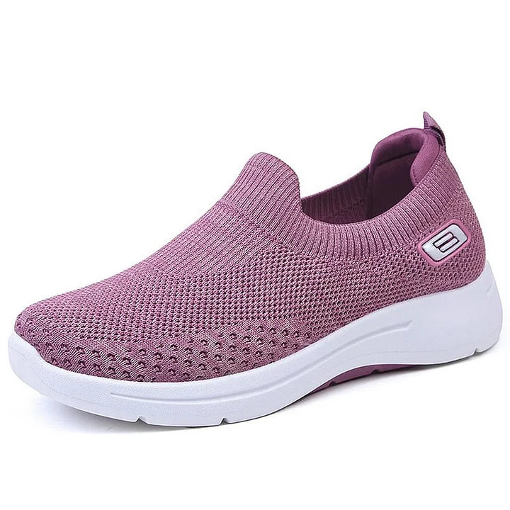 Women's Sneakers | Lightweight & Breathable | Slip-on Design | Woven Platform Sole