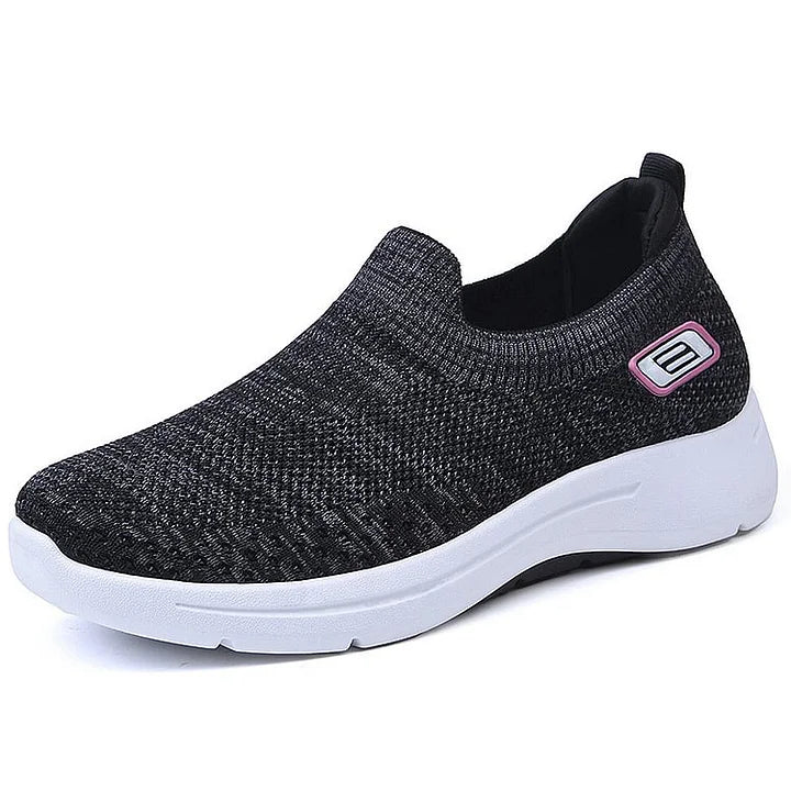 Women's Sneakers | Lightweight & Breathable | Slip-on Design | Woven Platform Sole