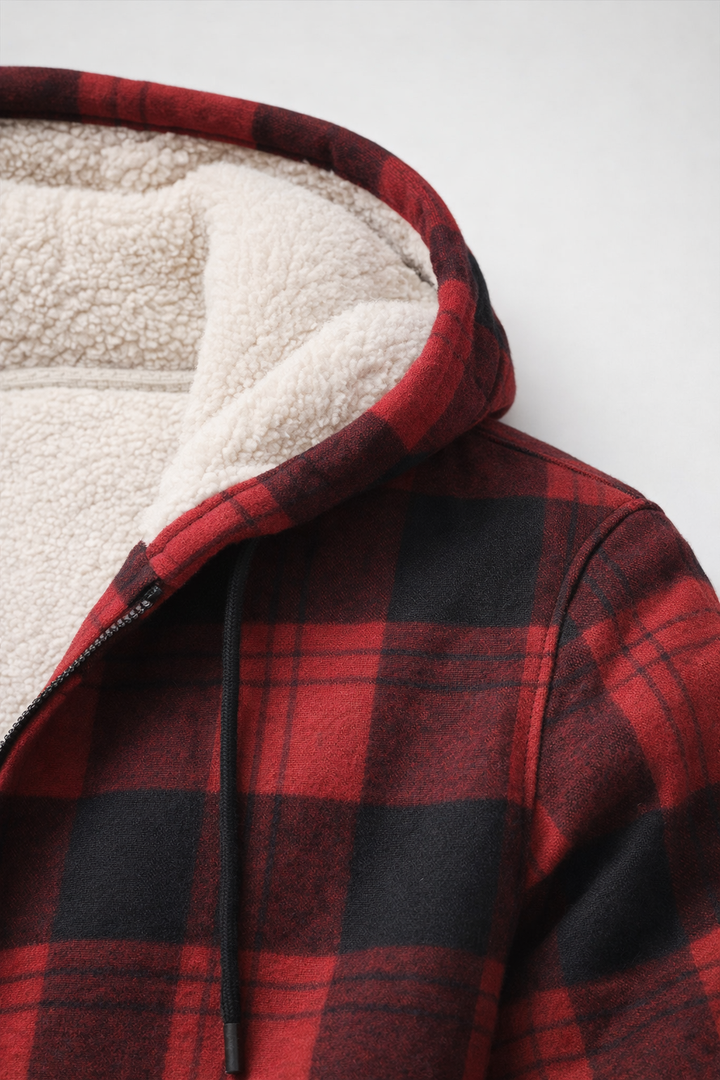 Men’s Jacket | Cozy Warmth & Timeless Style | Soft Lining & Check Pattern