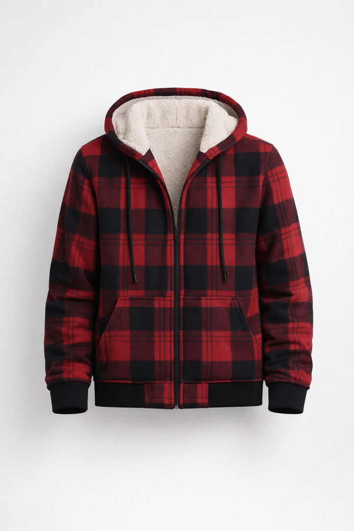Men’s Jacket | Cozy Warmth & Timeless Style | Soft Lining & Check Pattern