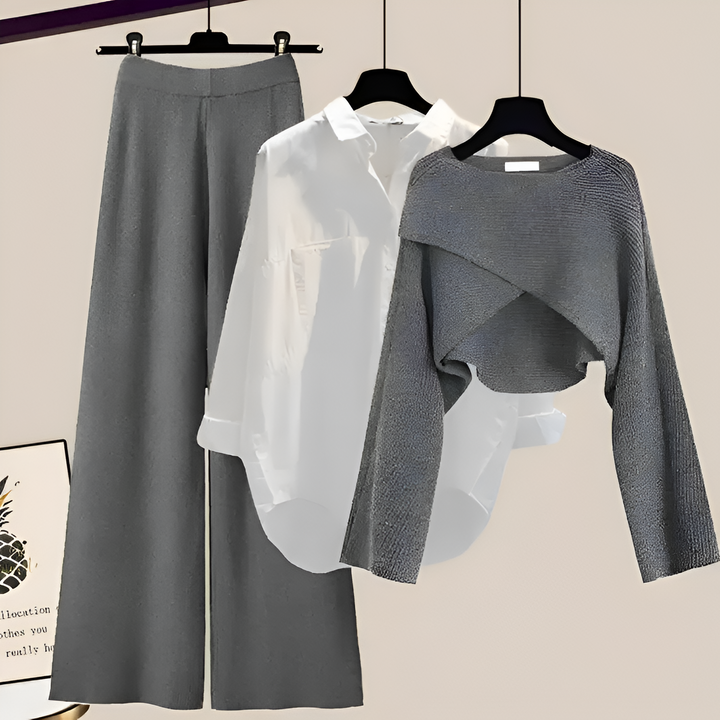 3-piece set for women | comfortable and stylish | polyester-cotton | modern style