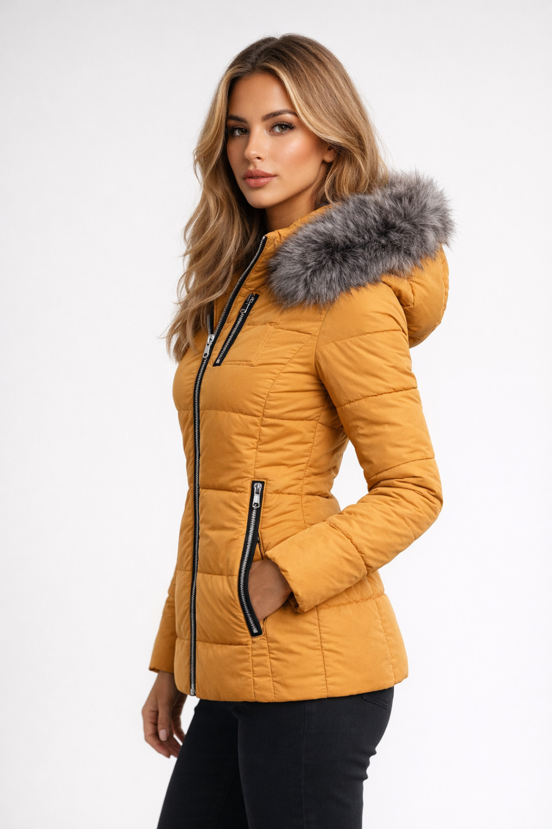 Fluffy Jacket Womens | Clothing Coat | Detachable Fur Hood