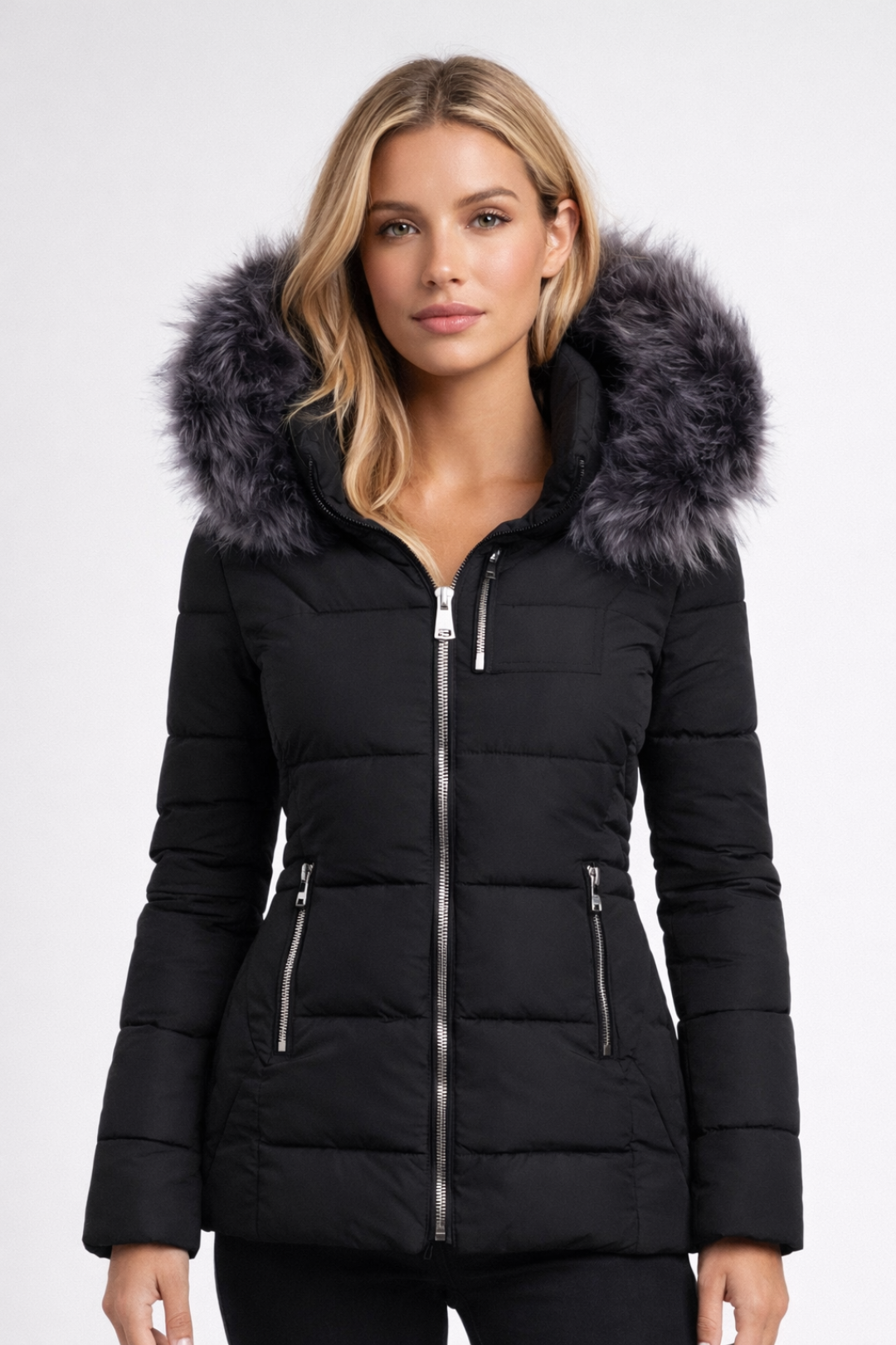 Fluffy Jacket Womens | Clothing Coat | Detachable Fur Hood