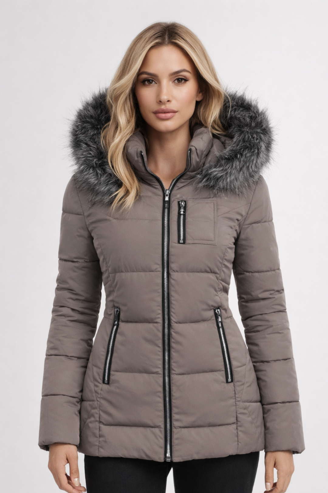 Fluffy Jacket Womens | Clothing Coat | Detachable Fur Hood