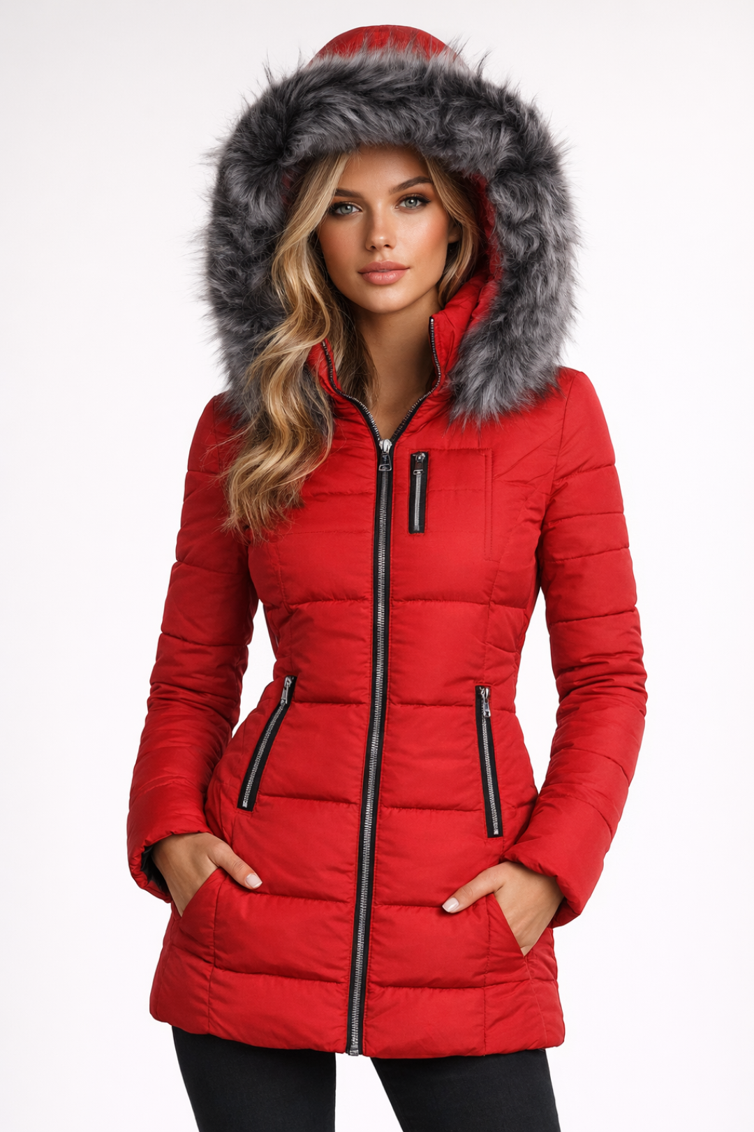 Fluffy Jacket Womens | Clothing Coat | Detachable Fur Hood