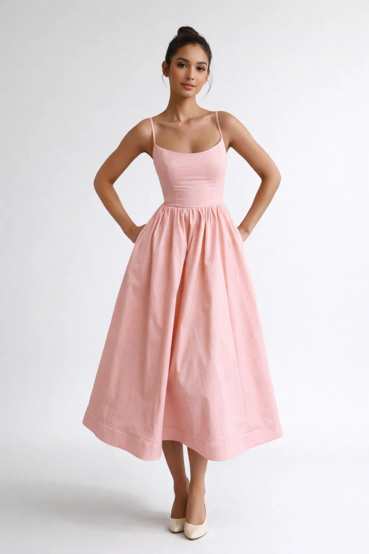 Women’s Midi Dress | Elegant | Sleeveless Fit And Flare | Summer