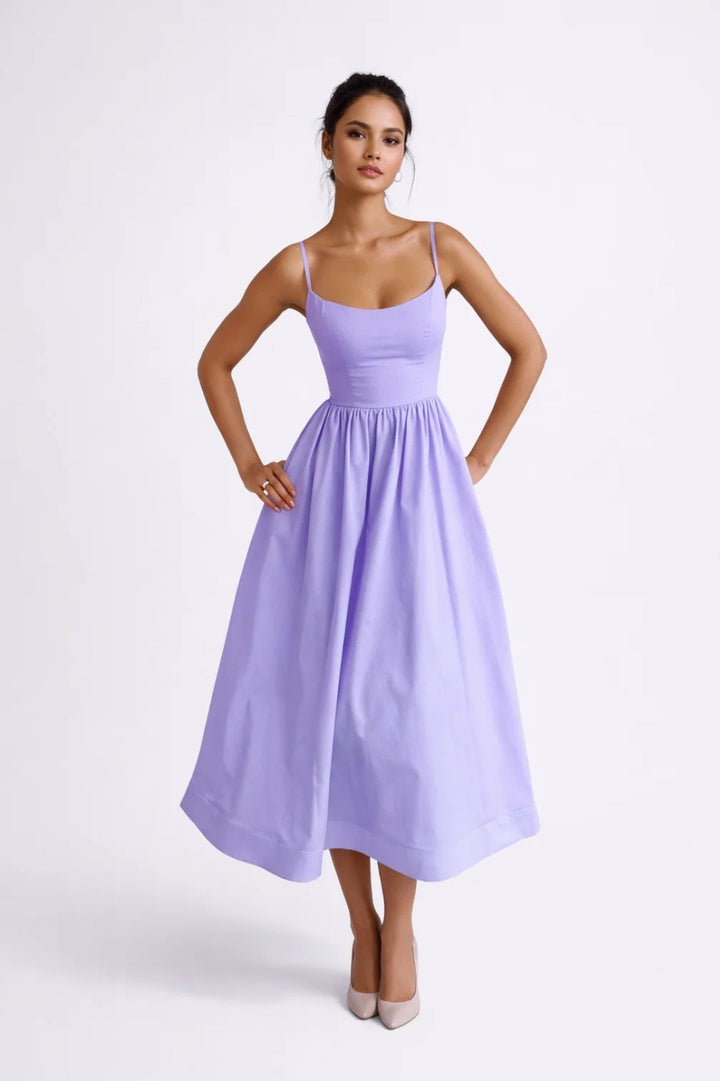 Women’s Midi Dress | Elegant | Sleeveless Fit And Flare | Summer