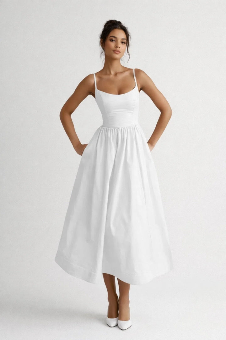 Women’s Midi Dress | Elegant | Sleeveless Fit And Flare | Summer