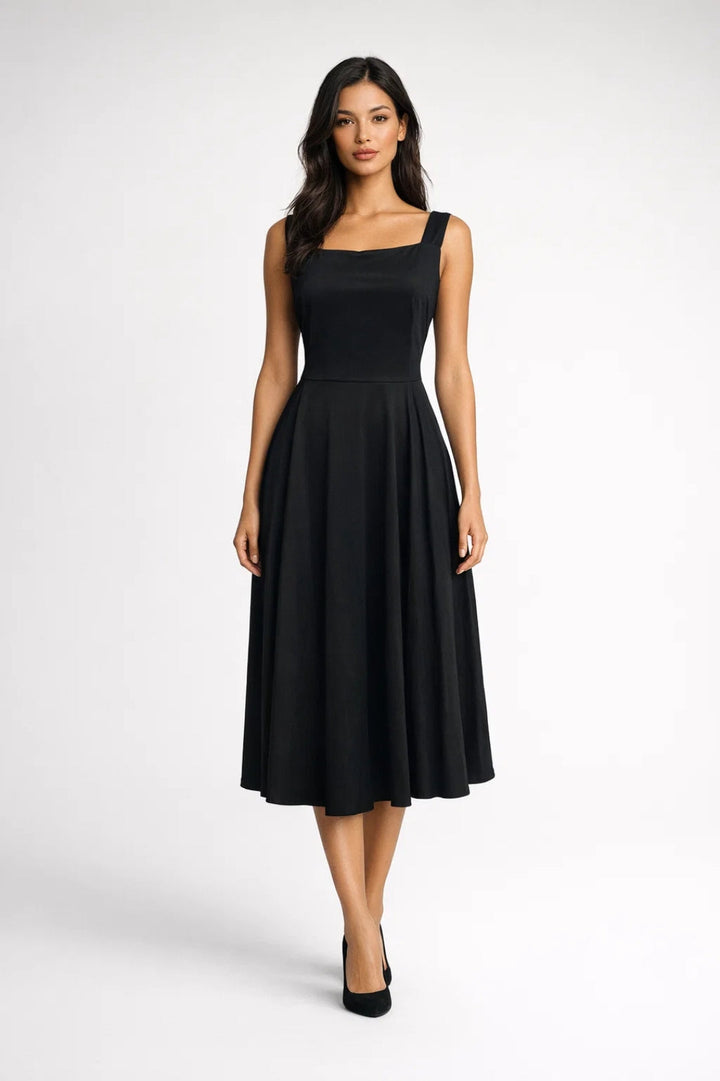 Women’s Midi Dress | Elegant | Sleeveless Square Neck | Summer