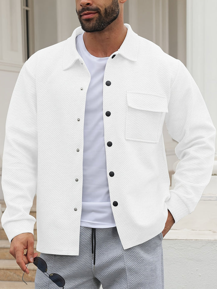 Men's Casual Jacket | Stylish & Fashionable | Light Stretch & Woven | Solid Color