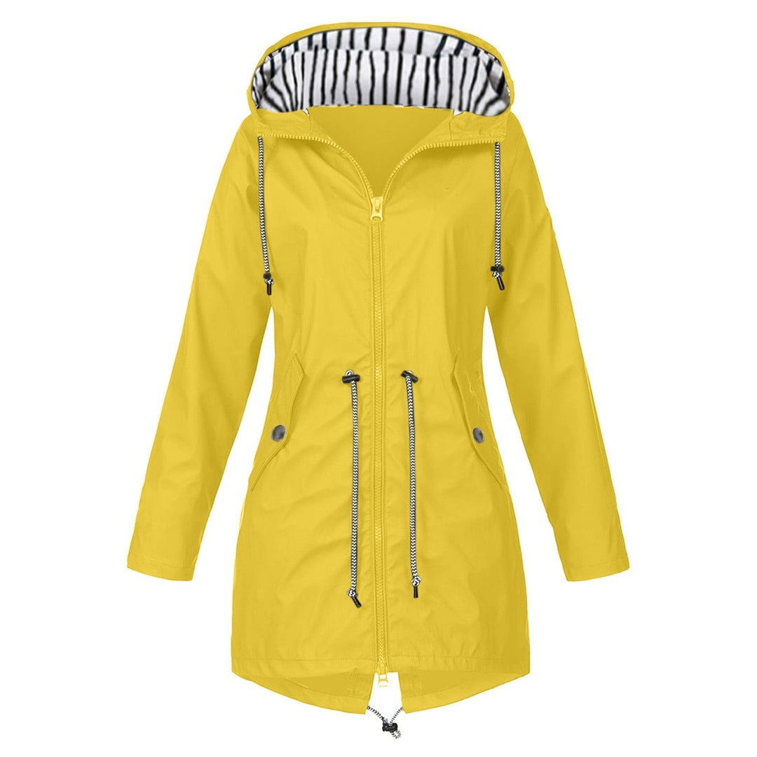 Outdoor Jacket | Wind & Waterproof | Adjustable Hood & Pockets | Solid Colour Windbreaker