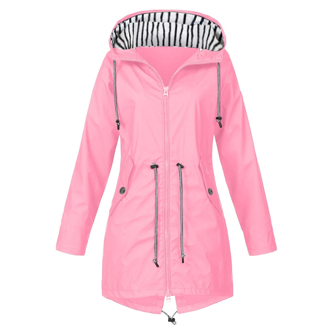 Outdoor Jacket | Wind & Waterproof | Adjustable Hood & Pockets | Solid Colour Windbreaker