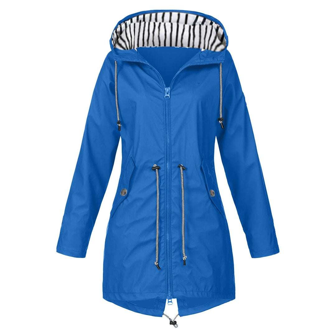 Outdoor Jacket | Wind & Waterproof | Adjustable Hood & Pockets | Solid Colour Windbreaker