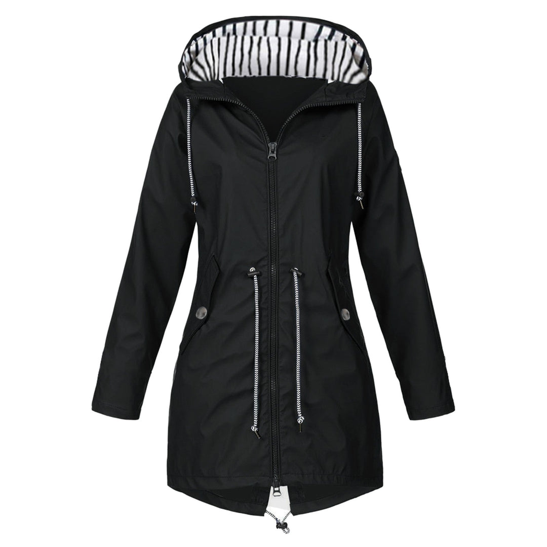 Outdoor Jacket | Wind & Waterproof | Adjustable Hood & Pockets | Solid Colour Windbreaker