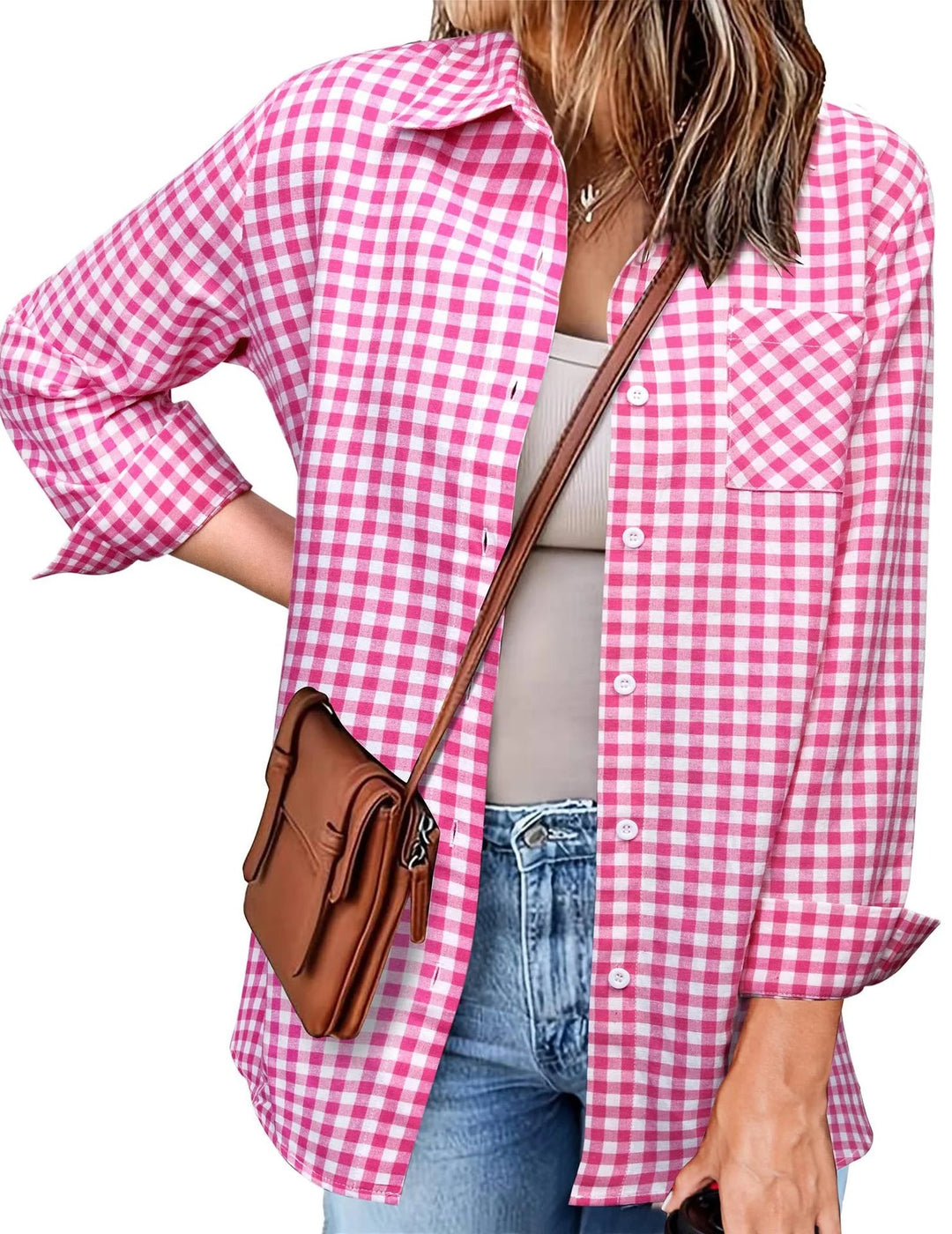 Women’s Shirt | Checked & Long Sleeve | Casual Style | Button-Up