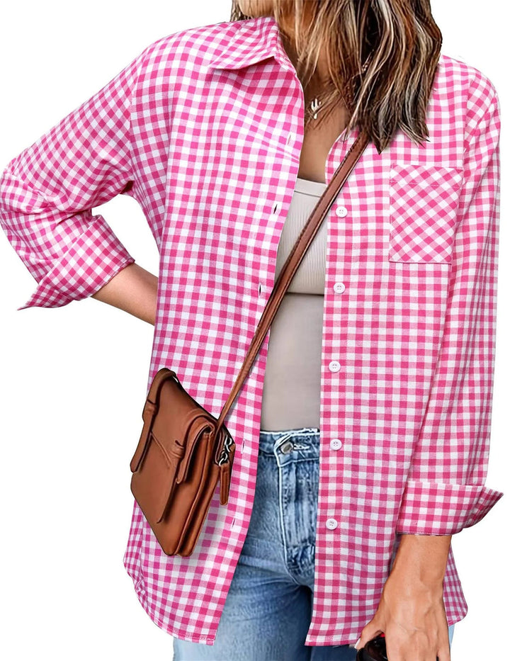 Women’s Shirt | Checked & Long Sleeve | Casual Style | Button-Up