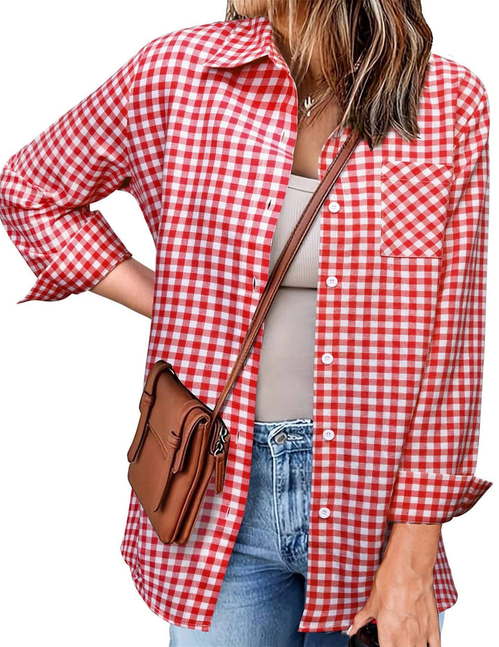 Women’s Shirt | Checked & Long Sleeve | Casual Style | Button-Up