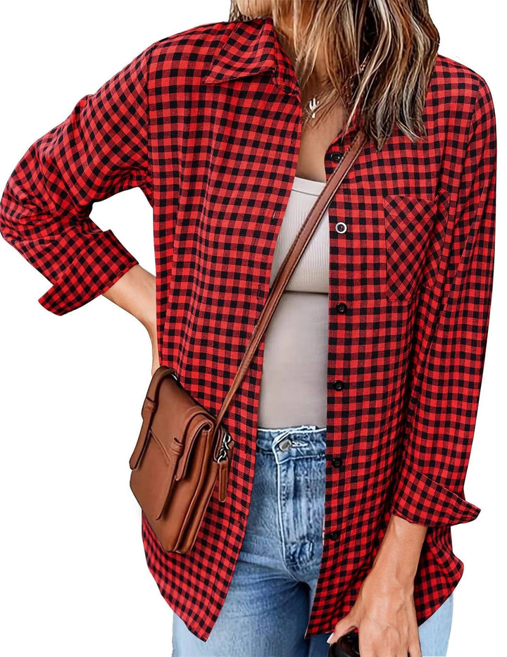Women’s Shirt | Checked & Long Sleeve | Casual Style | Button-Up